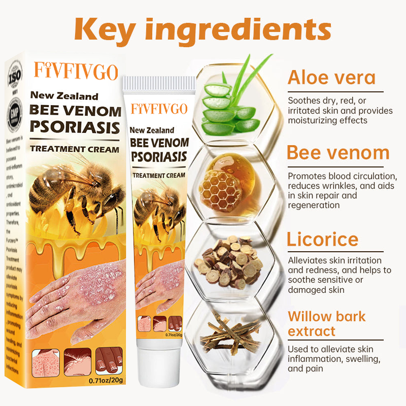 Fivfivgo™ New Zealand Bee Venom Psoriasis Treatment Cream