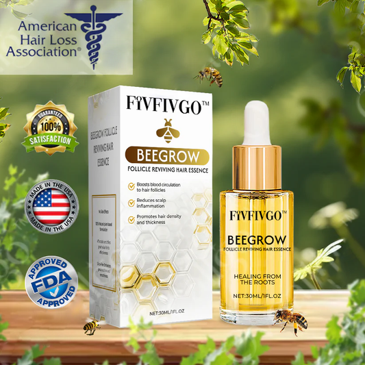 ✅Official Store: Fivfivgo™ BeeGrow Follicle Reviving Hair Essence 🌿 Endorsed by AHLA & USP(Clinically proven to activate hair follicles, enhance scalp health, reduce inflammation, and prevent hair loss)