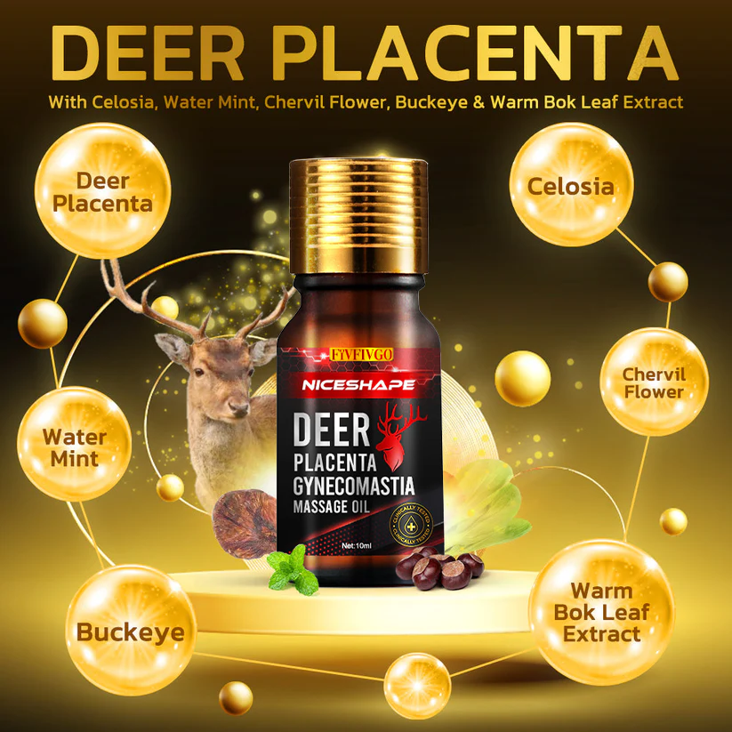 Fivfivgo™ NiceShape Deer Placenta Gynecomastia Massage Oil