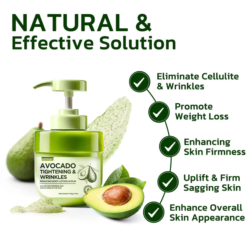 Fivfivgo™ Avocado Tightening & Wrinkles Reducing Body Lotion Scrub (🇨🇦CDA Recommended)