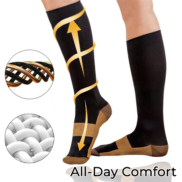 Fivfivgo™ Neuro Healing Copper Socks for Numbing Foot Pain, Neuropathy or Plantar Fasciitis