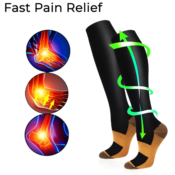 Fivfivgo™ Neuro Healing Copper Socks for Numbing Foot Pain, Neuropathy or Plantar Fasciitis