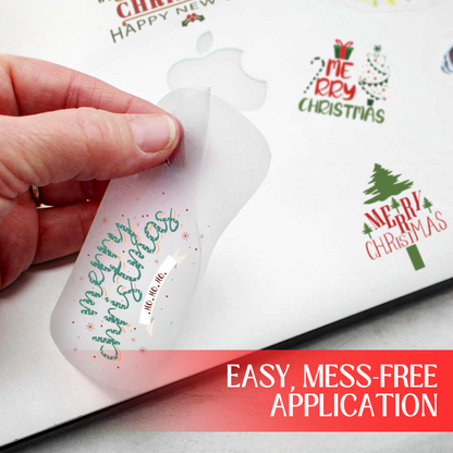 Christmas Rub-on Crystal Stickers