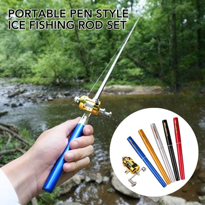 Portable Pen Style Ice Fishing Rod Set