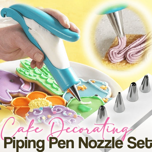 Cake Decorating Piping Pen Tool and Nozzle Set