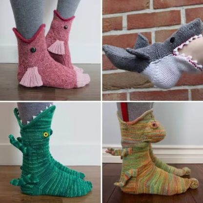 3D Knitted Animals Socks