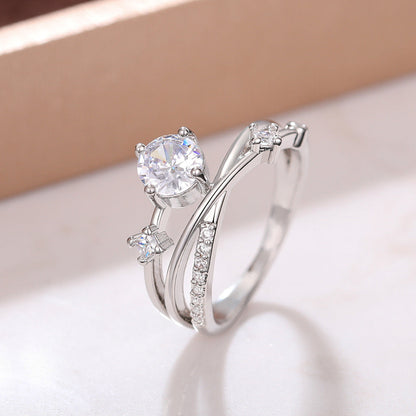 Fivfivgo™ Magnetology Moissanite Diamond Ring