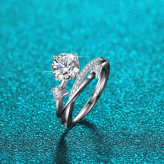 Fivfivgo™ Magnetology Moissanite Diamond Ring