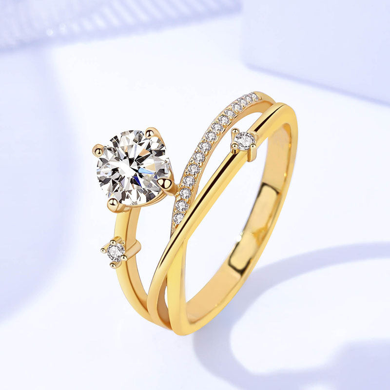 Fivfivgo™ Magnetology Moissanite Diamond Ring