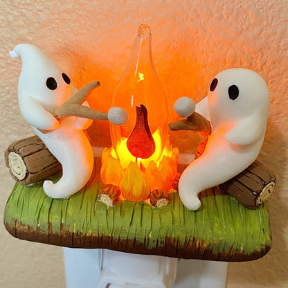 Campfire Ghost Flickering Nightlight 🔥👻