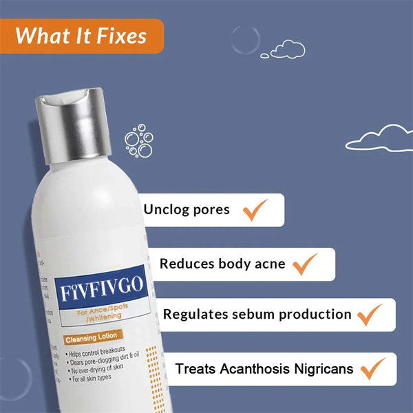 Fivfivgo™ Lotion nettoyante pour l'acné, les boutons et l'acanthose nigricans