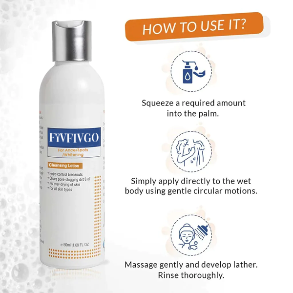 Fivfivgo™ Lotion nettoyante pour l'acné, les boutons et l'acanthose nigricans